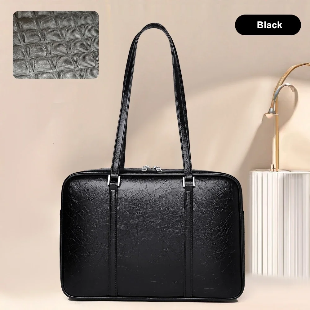 Women's Totes Female Lady Briefcase Shoulder Handbag Messenger Laptop Bag 13.3,14,15.6,16 Inch, PU Leather Case PC Dropship 709