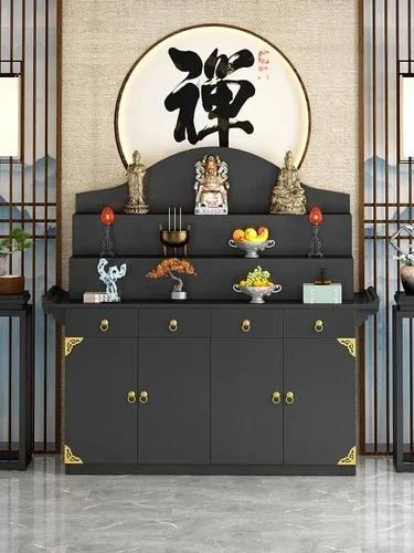 HOME New Chinese Style Altar Incense Burner Table Buddha Shrine  Middle Hall Prayer Altar Table Three-Layer Incense Fire