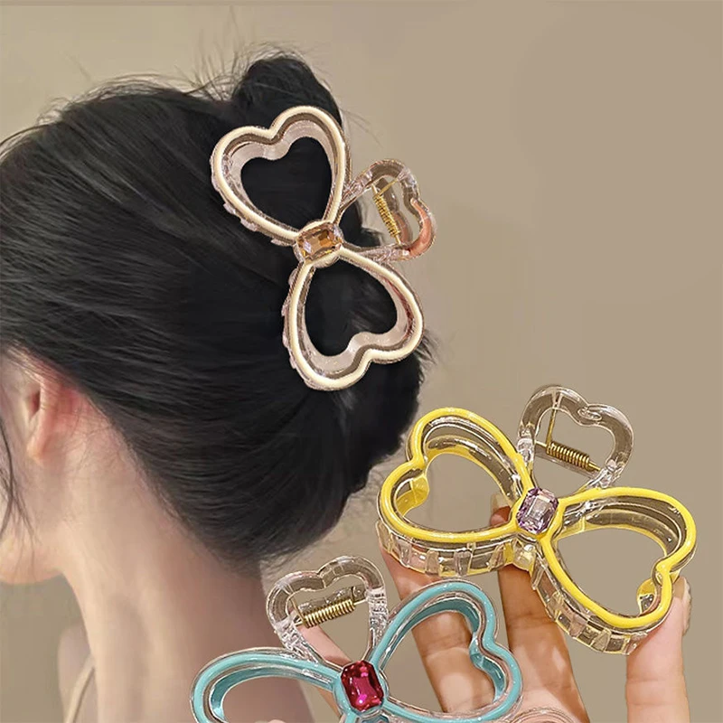 Grande arco geléia garra de cabelo hairpin feminino meninas moda coreano doce tubarão agarrar grampo de cabelo headwear acessórios para o cabelo