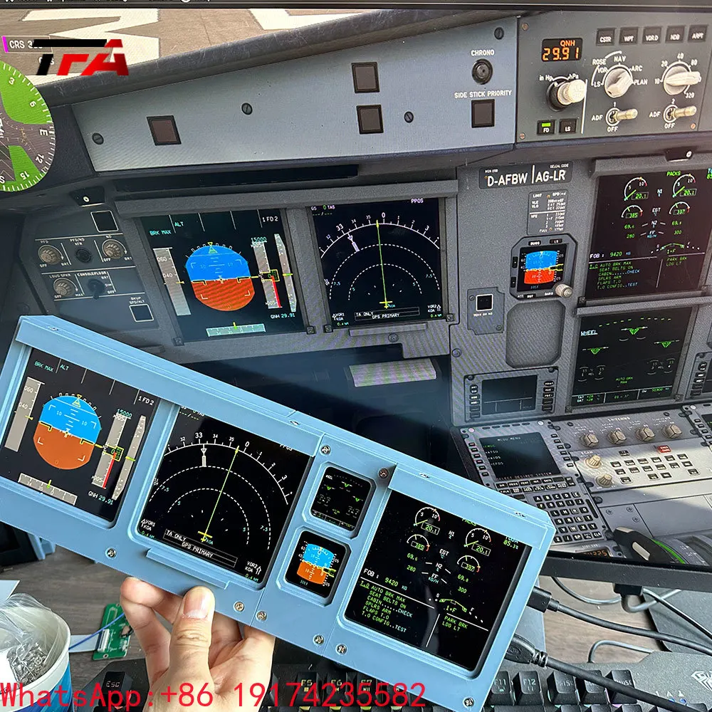 Aviation Simulator Instrument Secondary Display Screen High Resolution Monitor For Home Flight Cockpit Building