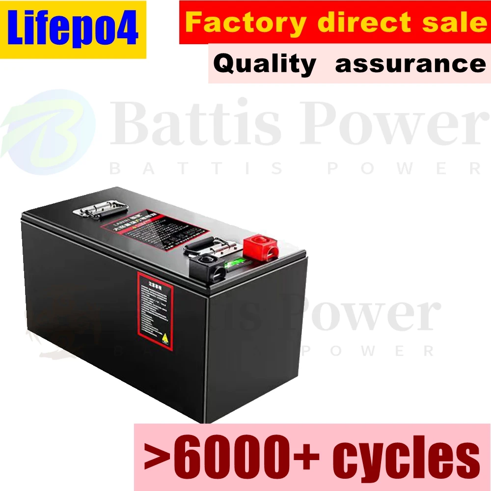 Lifepo4 24V 100Ah 150Ah 200Ah 300Ah 400Ah 500Ah 600Ah Rechargeable Battery for 2000W Solar System UPS Trolling Motor RV Boat