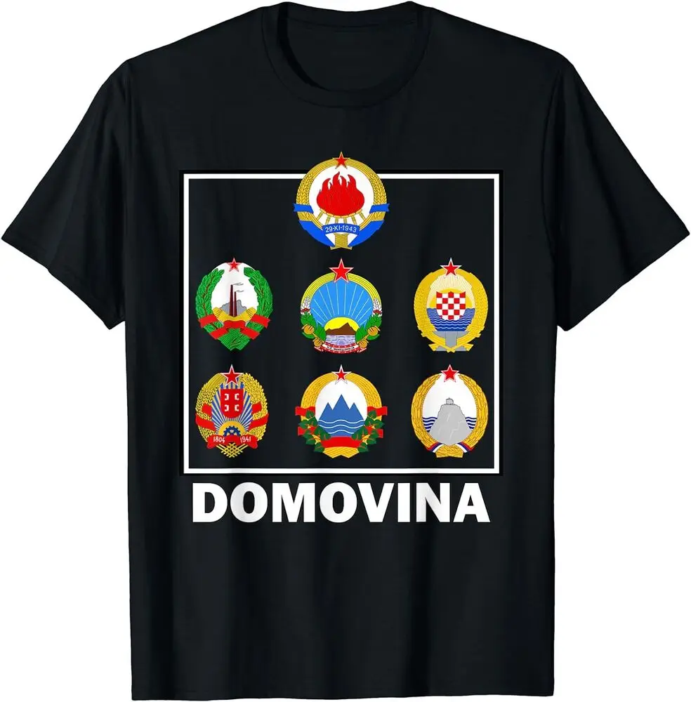 Yugoslavia Jugoslavija with Coat of Arms Best Gift T-Shirt   Anime Graphic T-shirts for Men Clothing Women