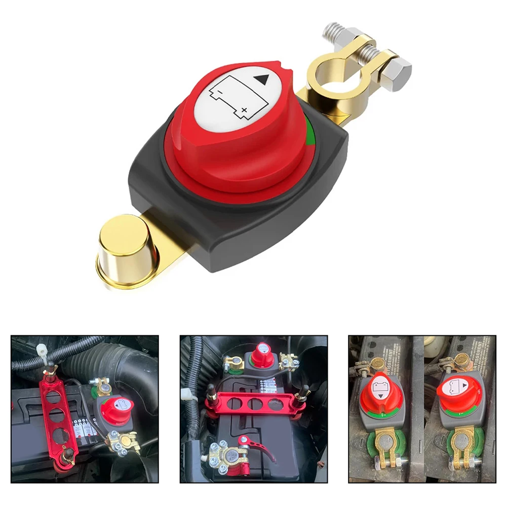 ON/OFF Battery Disconnect Switch 275A Top Post Battery Disconnect Switch 12-48V Heavy-Duty Marine Battery Switches