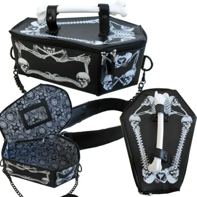 Vampire Coffin Purse Casket Gothic Punk Handbag Halloween Shoulder Bag Women's Crossbody Bag Gift for Birthday