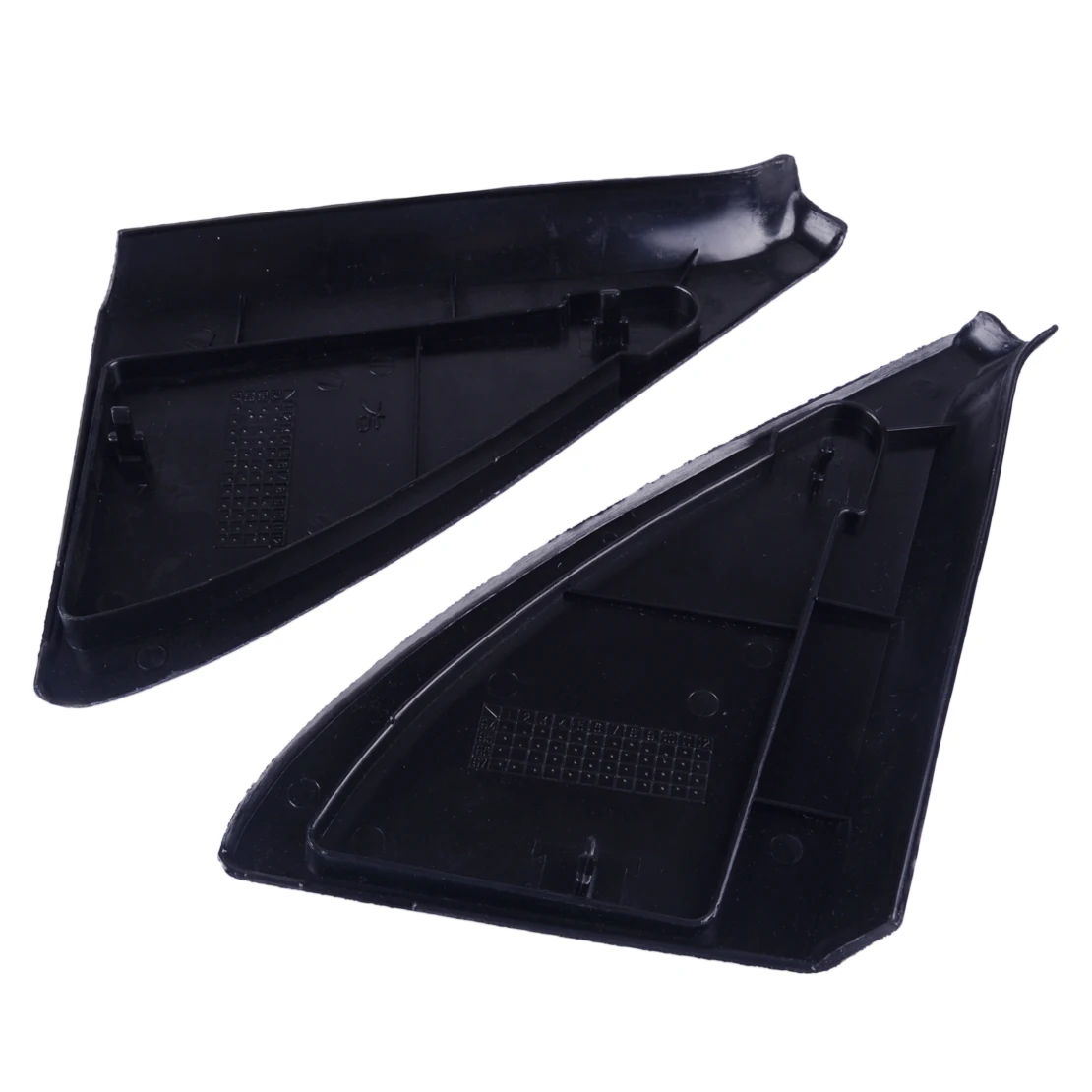 Black ABS Pair Door Mirror Cover Trim Panel Mount Triangle with Clips fit for VW Golf Jetta GTI GLI MK2 191837993 191837994