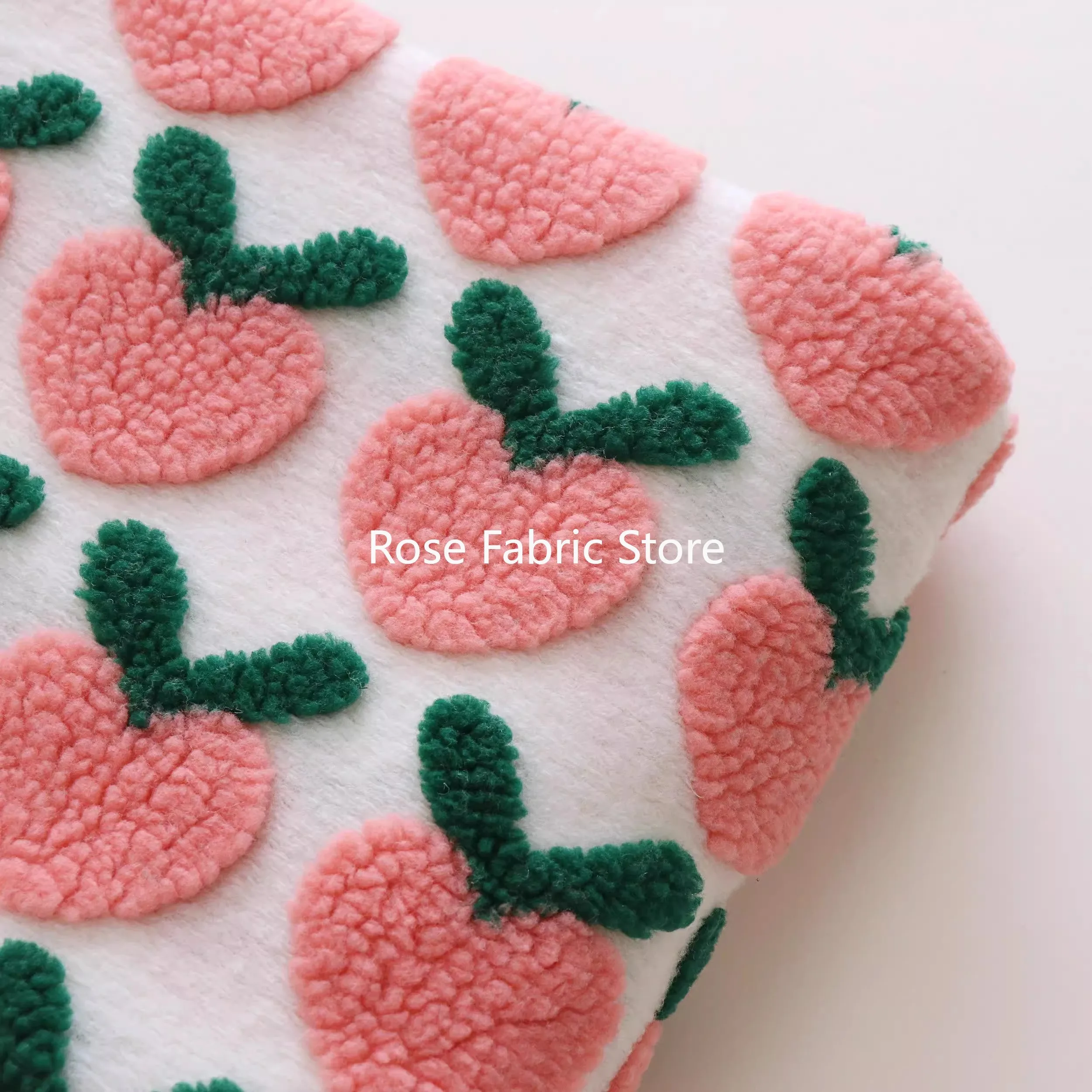 

1 Meter Cute Carrot Pattern Knitted Woolen Jacquard Fabric Soft Fleece Thick Diy Sewing For Coat Blazer Dress Home Handcrafts