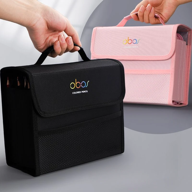 

200-Slot Artist Pencil Roll - Heavy-Duty Canvas Organizer with Velcro Closure Portable Colored Pencil Case for Sketching/Drawing