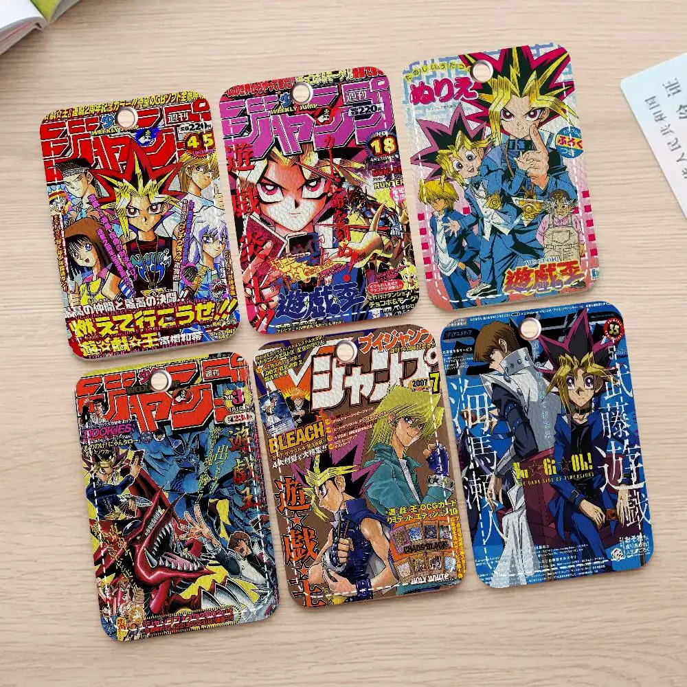 Yu-Gi-Oh Anime Rectangle Keychain Card Holder, Badge Credit Card Holder, Student ID Card Holder, Bus Cards Cover