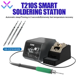 GVM T210S Smart Soldering Station 120W High power Digital precision Welding Station Electric iron Universal C210 Soldering Tips