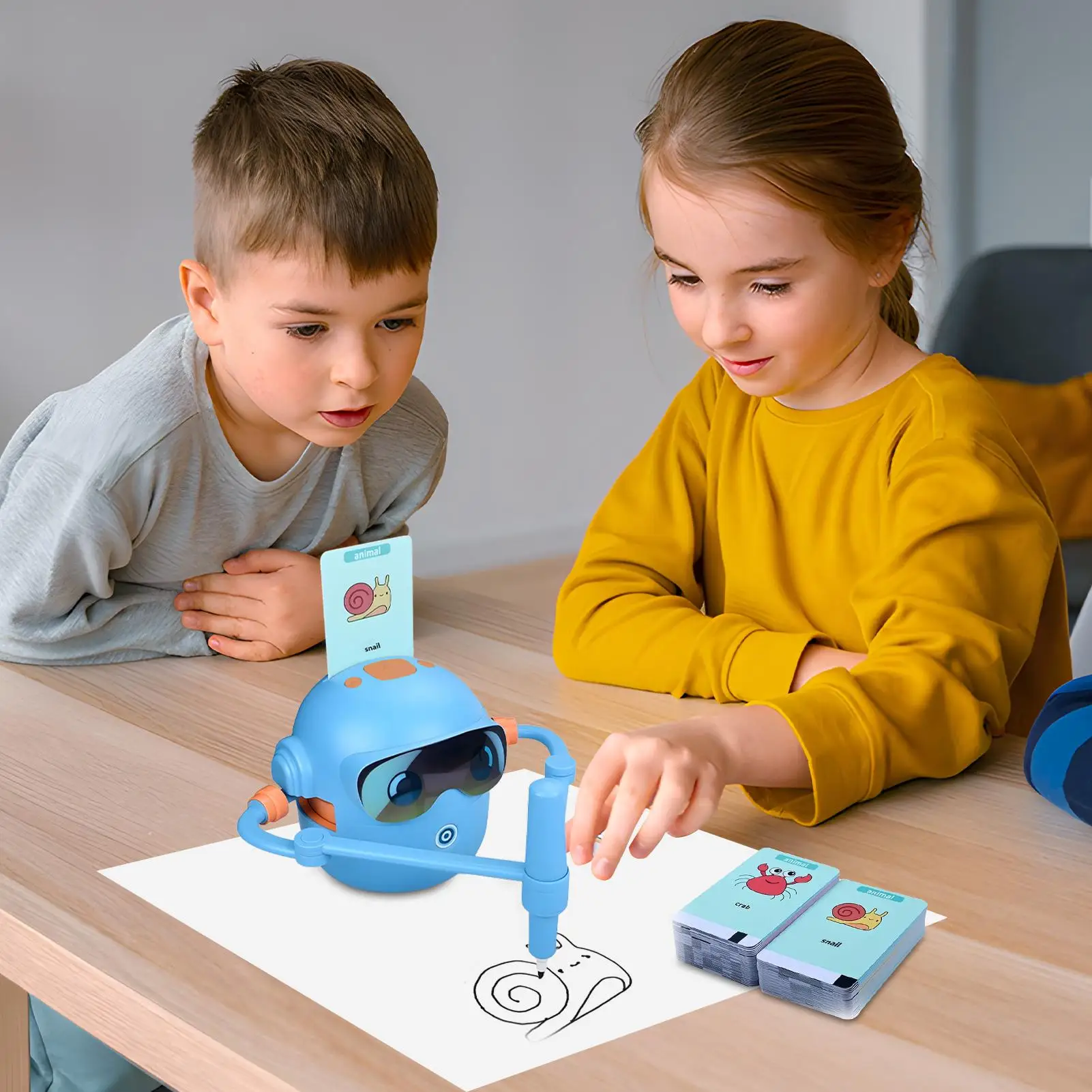 روبوت رسم ذكي ألعاب تعليمية تعليمية آلة رسم تعليمية تفاعلية للأطفال الأولاد والبنات وحفلات الأطفال