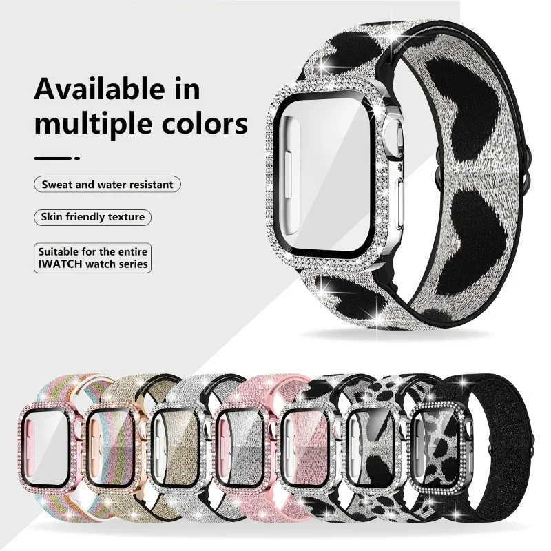 Band+Case for Apple Watch 45mm 41mm 40mm 44mm Screen Protector for Women Bracelet for IWatch 9 8 7 6 SE 5 4 3 Watch Accessories view 5