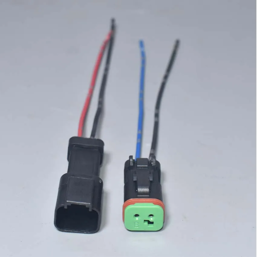 1 Kit Auto DT 2 Pin Deutsch DT04-2P-E005 DT06-2S-EP06 Waterproof Female Male Automotive Connector Auto Plug For Mazda