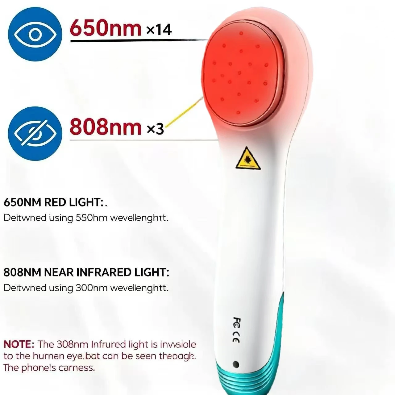 Medical Grade B Cure Cold Laser Therapy Device 650nm 808nm Handheld Sciatica Nerve Pain Joint Care