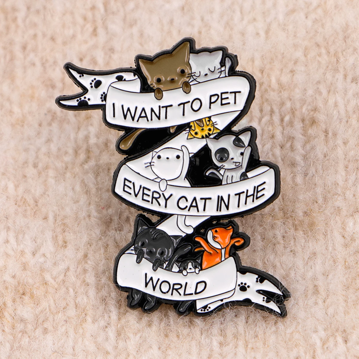 かわいいペット猫エナメルピン漫画動物バッジバックパック女性のブローチ帽子ラペルピンコスプレアクセサリーおもちゃギフト
