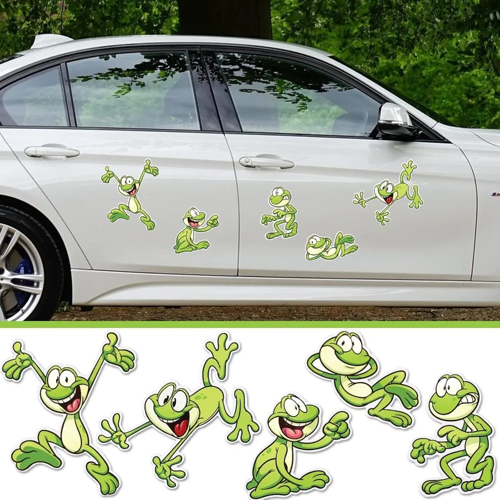 5Pcs frog car magnet, waterproof cute animal magnet, suitable for car, mailbox, metal surface decoration