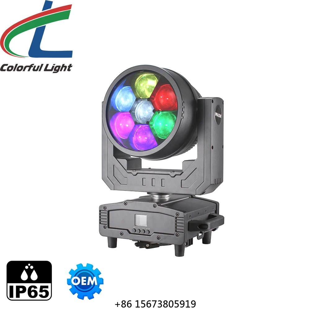 Цветной светодиодный прожектор IP65 7x60W RGBW 4-в-1 с эффектом Bee Eye, водонепроницаемый, для уличных сценических шоу