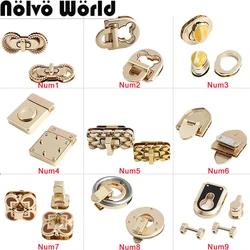 Gold Durable Metal Twist Locks For Women Handbags Purse Bags Turn Flip Lock Clasps Buckles Hardware DIY Replacement Accessories