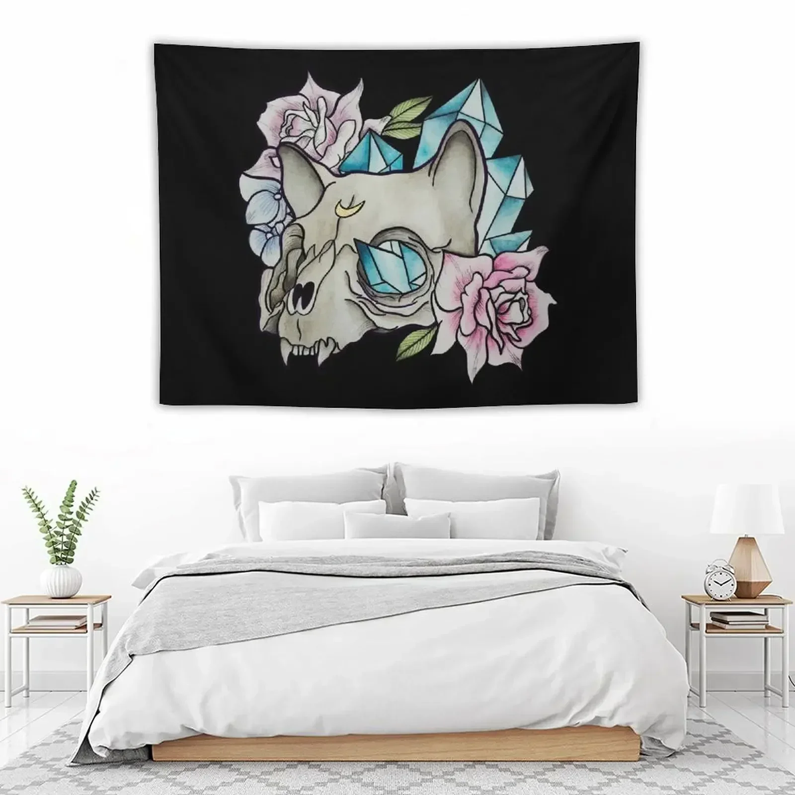 

Cat Skull Mask Tapestry Home Decoration Decor Home Tapestry