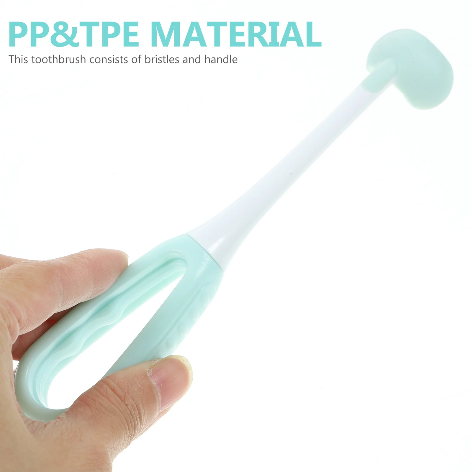 Spazzolino da denti con setole a U avvolte su tre lati Spazzolino da allattamento per spazzolino da denti per addestramento all'igiene orale Materiale Tpe sicuro