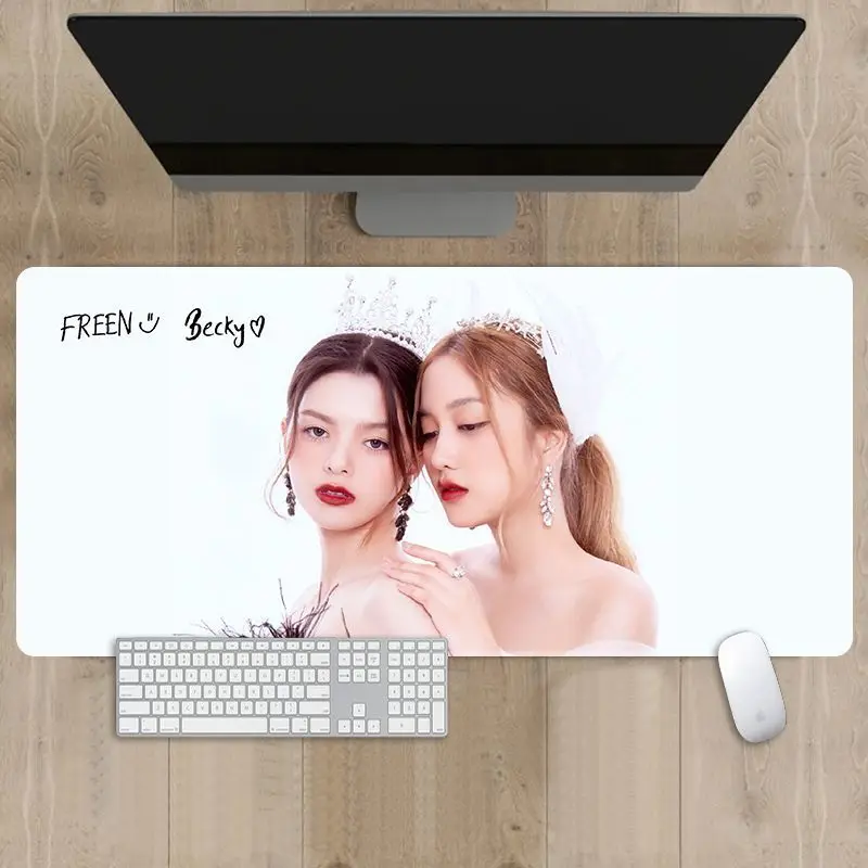 Freen&Becky Co branded Mouse Pad Pink Theory Large Computer Desk Pad Mouse Pad Lock Edge Girl