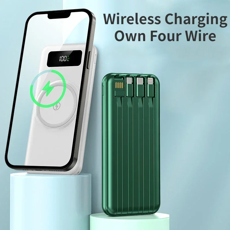 

Wireless Charging Treasure Large MA Large Capacity Sharing With Line Charging Mobile Power Emergency External Battery
