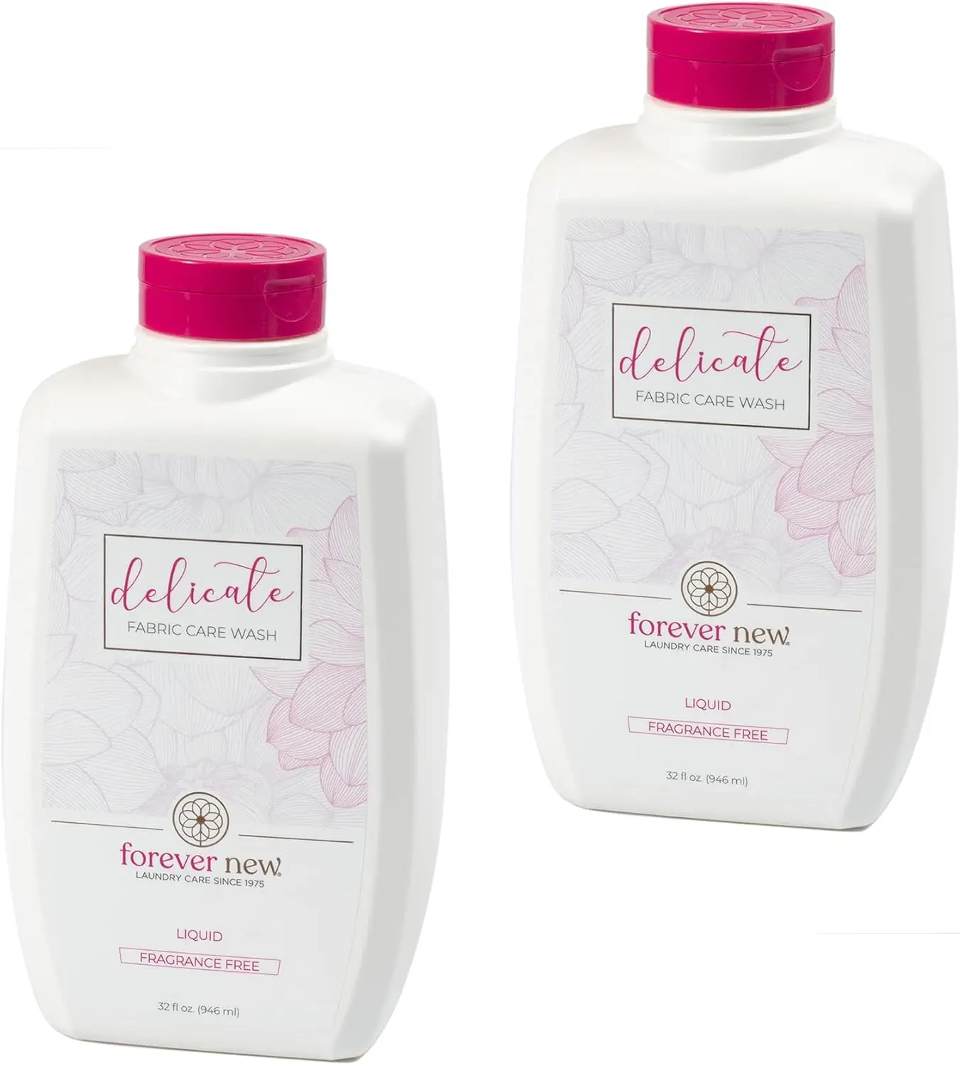 

Natural Unscented Liquid Laundry Detergent for Delicates, 32oz x2 Pack (64oz Total), Gentle Hypoallergenic Fabric Care