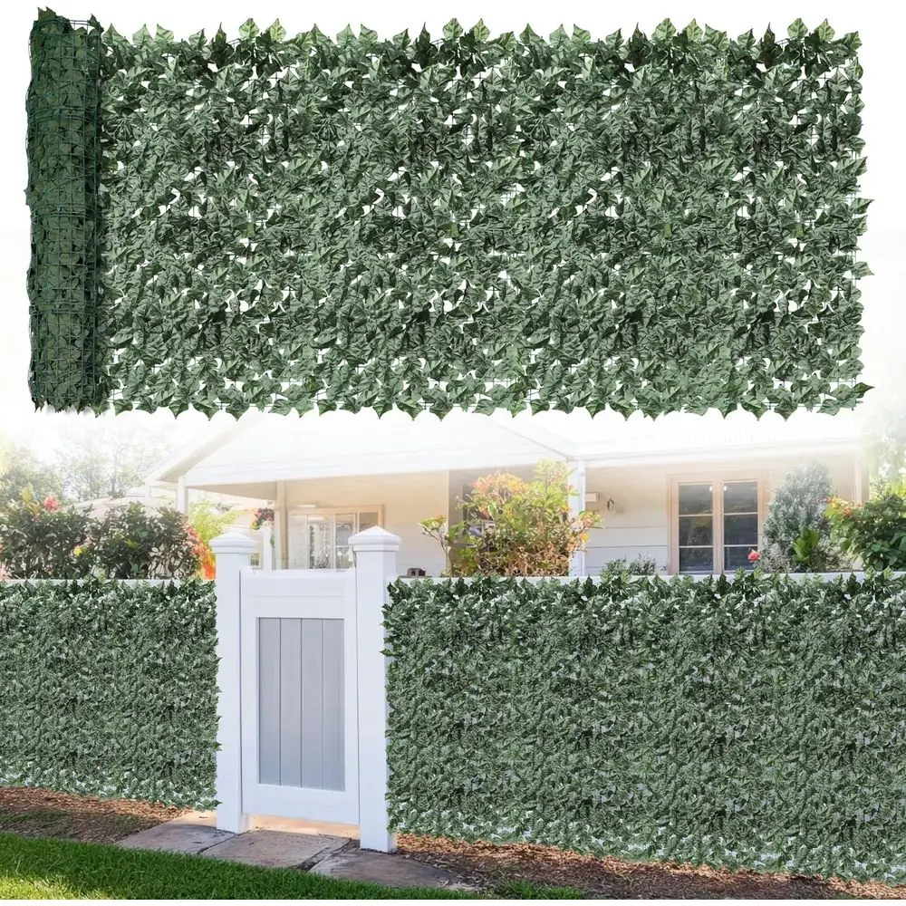 

39x156 Inch Artificial Ivy Leaves Privacy Fence Roll with Mesh Backing for Wall and Outdoor Spaces