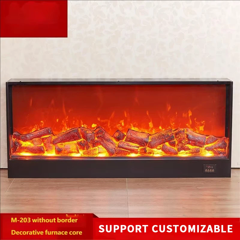 Modern Luxury Built-In Electric Fireplace Indoor Stove With Simulated Multi-colored Flames Suitable For Apartments And Hotels