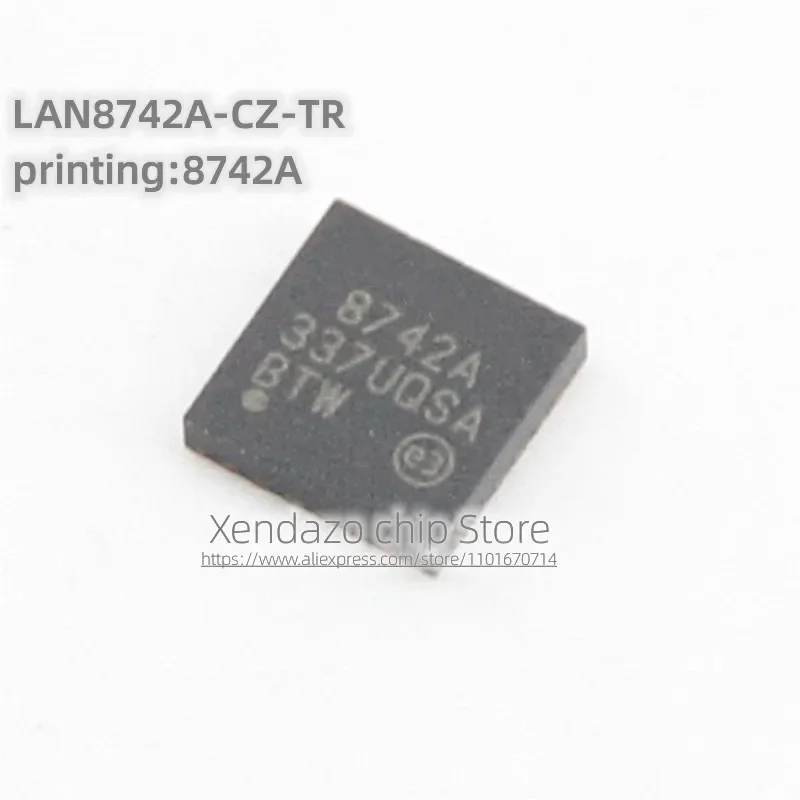 2pcs/lot LAN8742A-CZ-TR LAN8742AI-CZ-TR LAN8742A Silk screen printing 8742A QFN-24 package Original genuine Ethernet controller