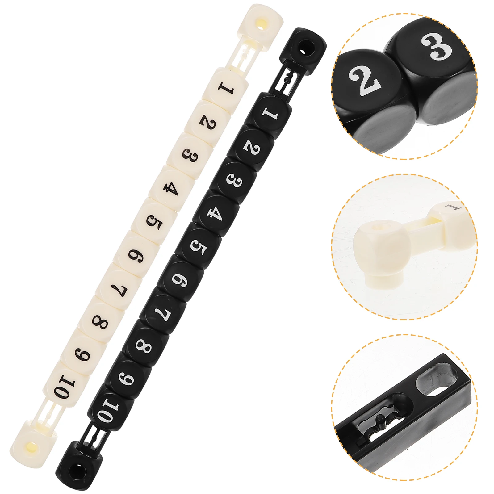 

2pcs Square Scorer Football Foosball Game Counter Keeper Durable Plastic Portable Lightweight Multifunctional Scorekeeper Bars