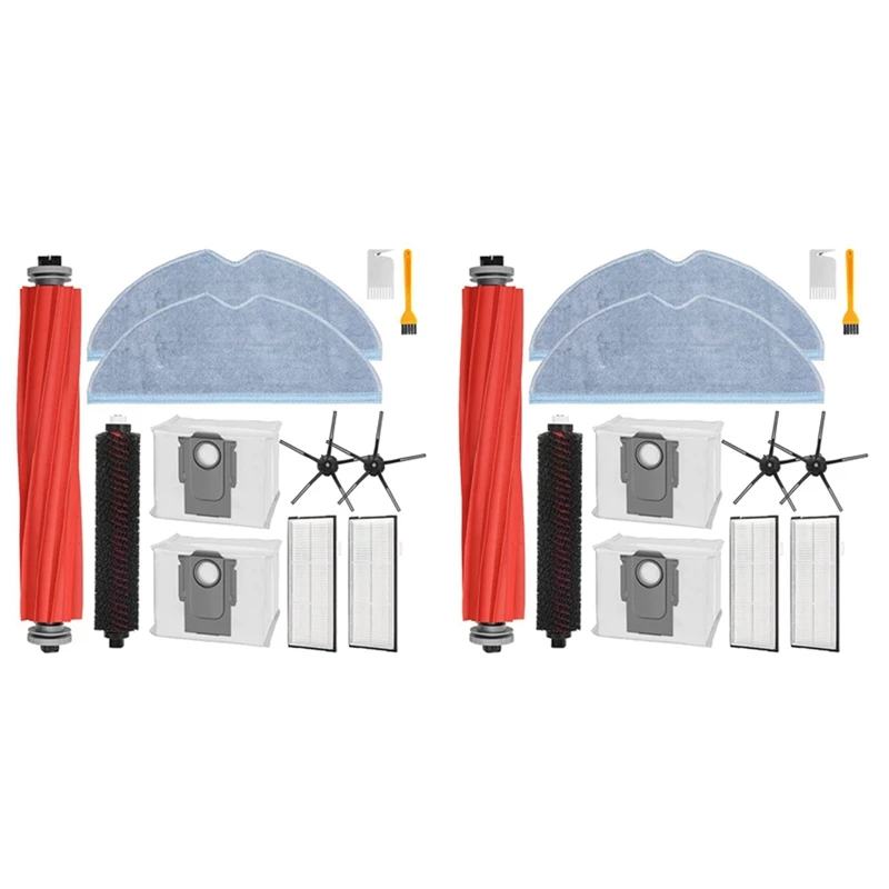 2Set For Roborock S7 Maxv Ultra, Replacement Parts For Xiaomi S7 Pro Ultra, Main Side Brush Hepa Filter Mop Bag