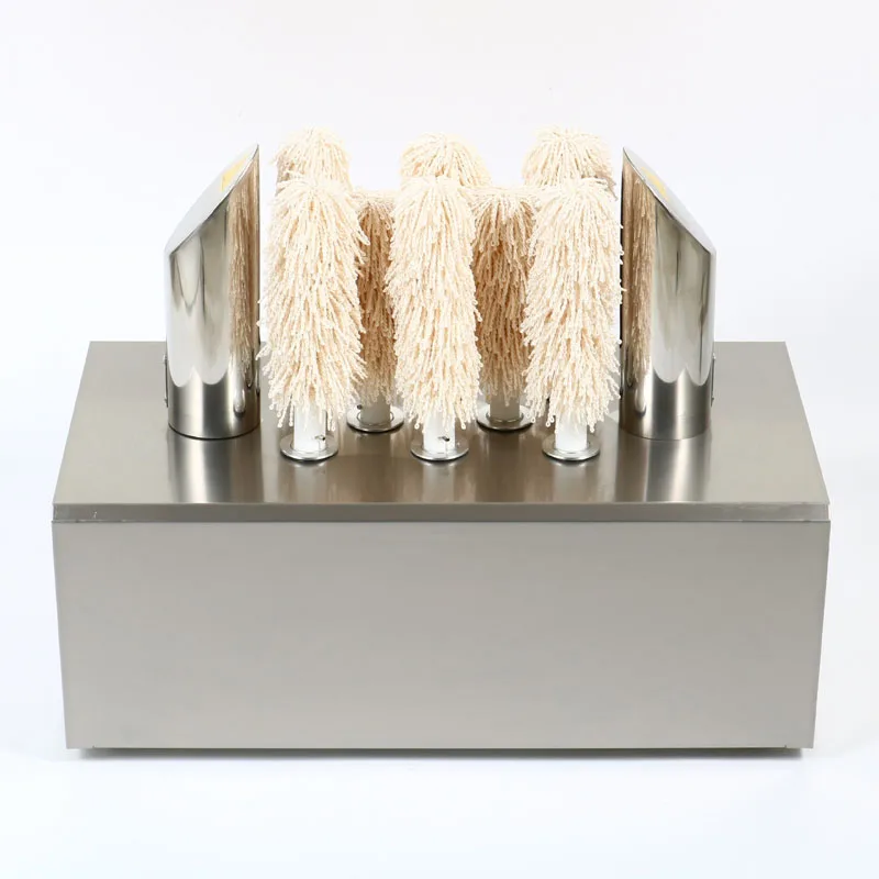 3&8 Head Electric Glass Cup Wiping Machine, Stainless Steel Commercial Cup Cleaner, Automatic Glass Polishing Equipment For Rest