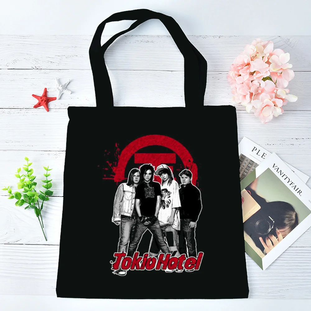 Tokio Hotel tote bag foldable totebag einkaufstasche sac cabas grocery femme