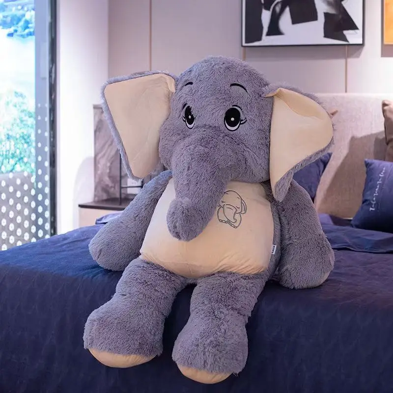 

38cm~128cm Simulation animal Elephant Dumbo stuffed plush toy model soft cotton doll Car Sofa Bed Sleep Hold pillow kids gift