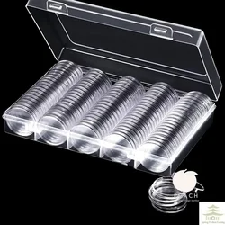 27Mm/30Mm Transparent Coin Cases Coins Storage Capsules Protection Box Container Holder Coin Collect Box Case Collect