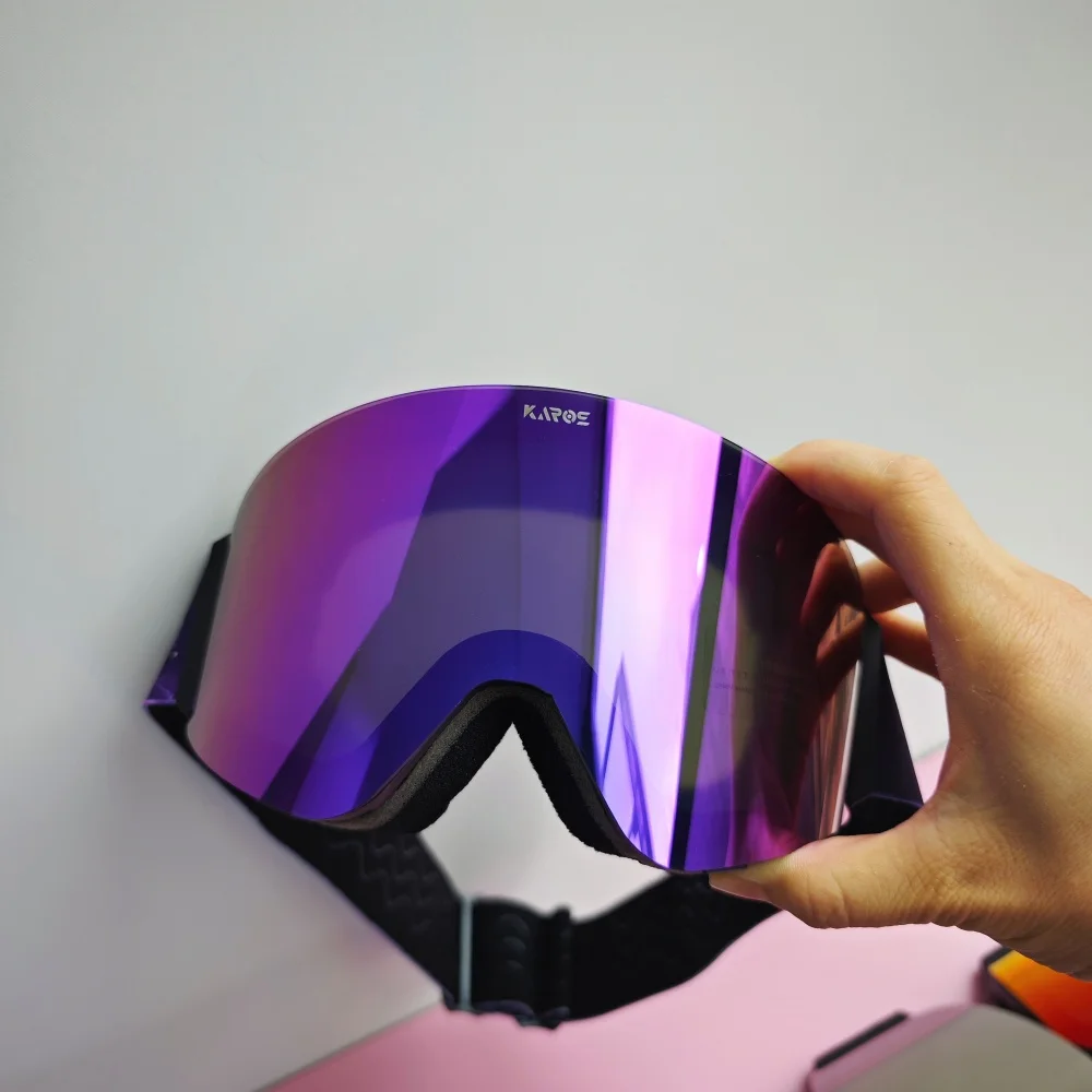Magnetic Flip Cover Double Layer Anti-Fog Ski Goggles Snowboard Glasses Snowmobile Eyewear Outdoor Sports Optical Protection