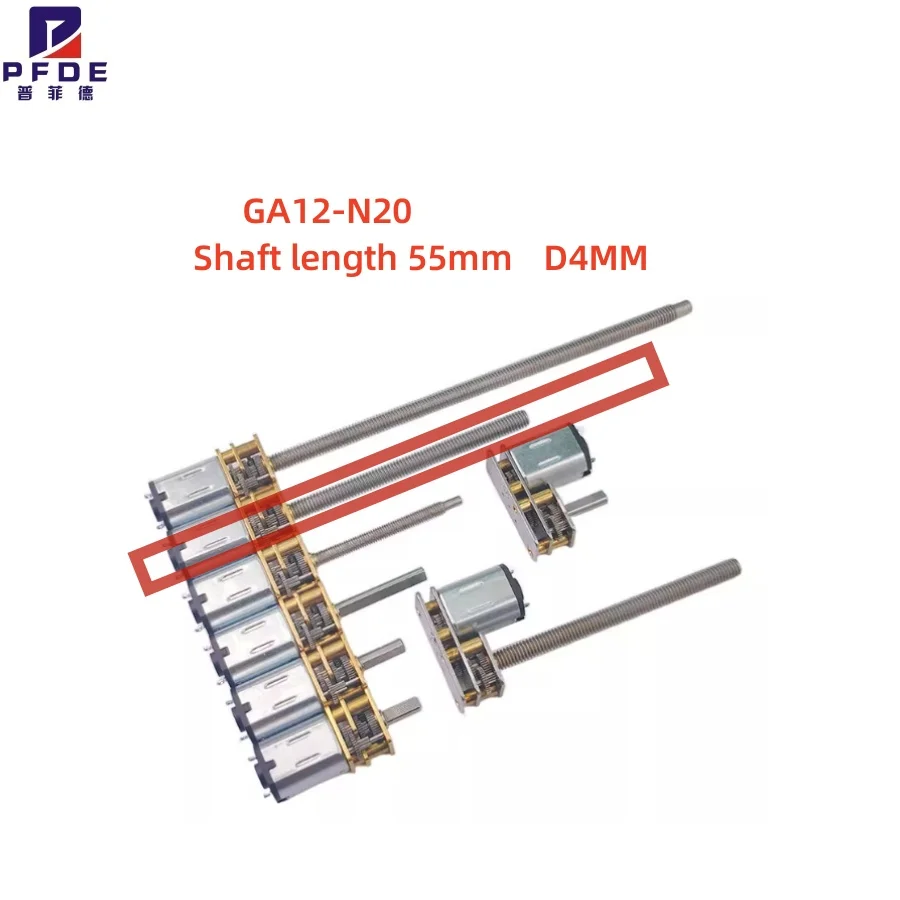 GA12-N20 M4*55 Micro Reduction Gear Motor 3V 6V 12V DC Electric Motor Longer Threaded for Precision Applications