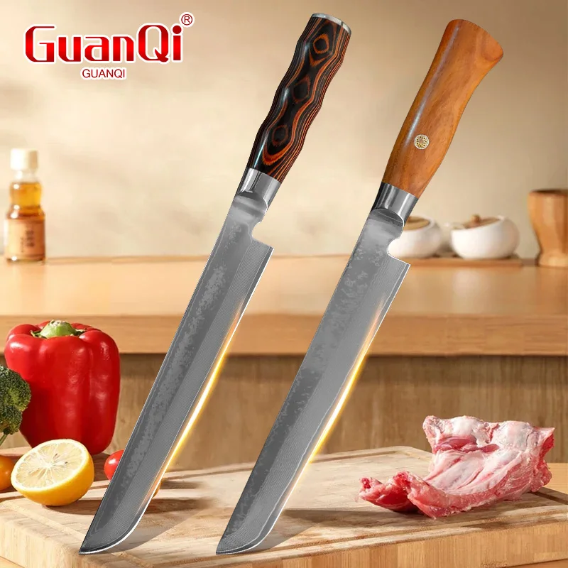 Damascus Steel Sashime Knife Sushi Knife Sharp Fish Filleting Meat Cleaver Japanese Kitchen Knives Wooden Handle Kitchen Tools