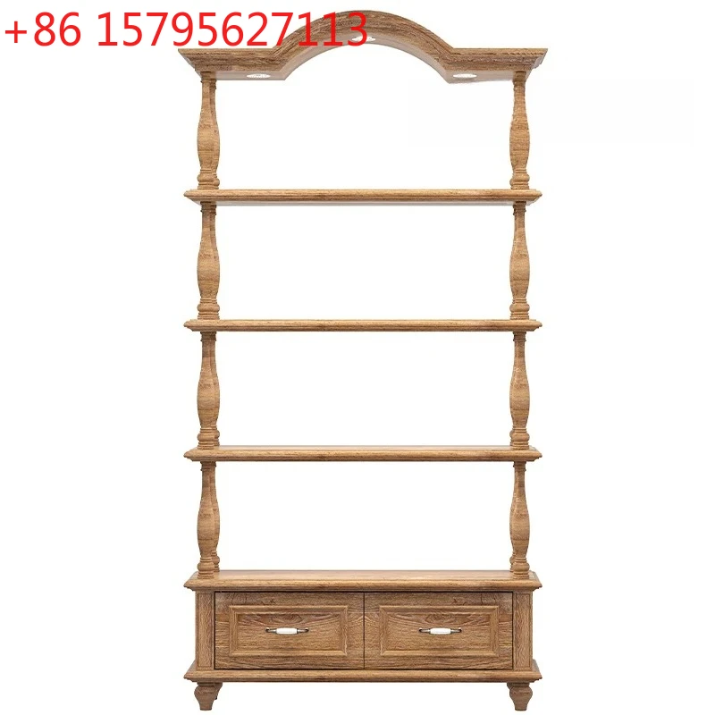 

Medieval shoe store shoe laminate display rack women's clothing display rack wooden retro shelf hat bag jewelry boutique cabinet