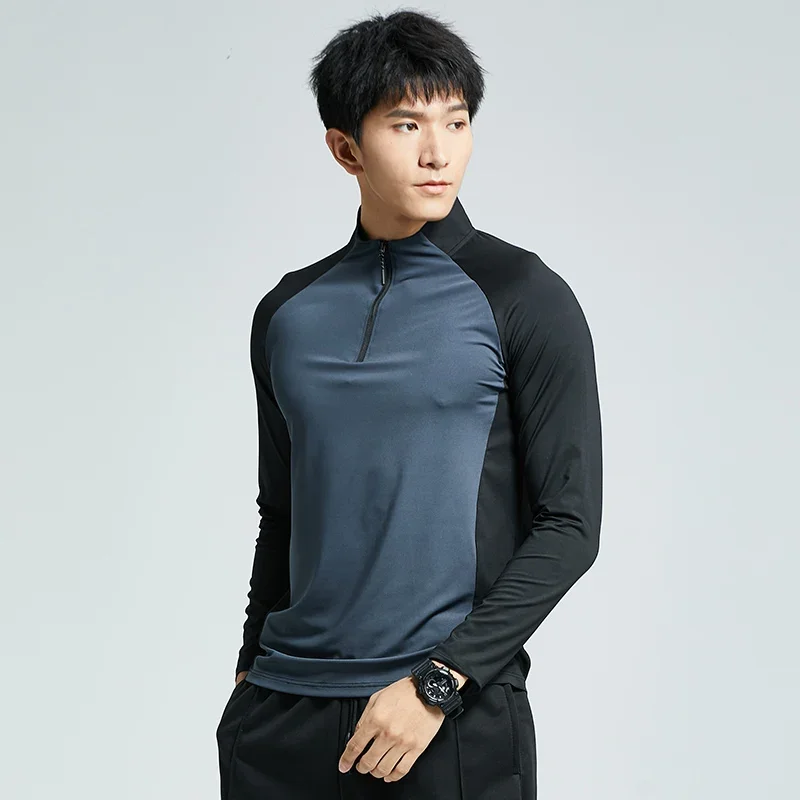 High Quality Men's Running T-Shirts Compression Quick Dry Fitness Shirt Training Exercise Clothes Gym Sport Tops Sportswear