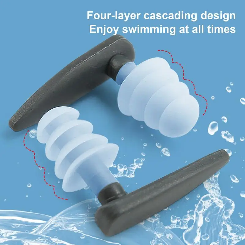 Bouchons d'oreille en silicone anti-bruit pour la natation et le surf, bouchons d'oreille souples avec filtre, suppression du bruit du sommeil