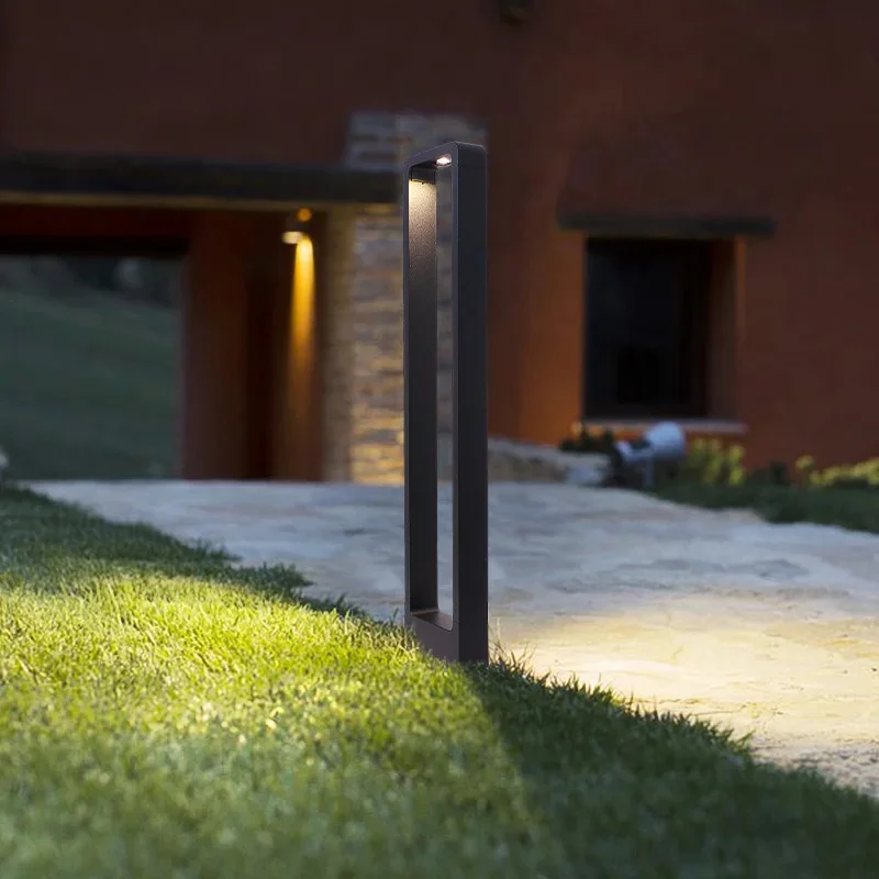 Imagem -05 - Led Outdoor Landscape Path Lights Impermeável Lawn Post Luzes Dispositivo Elétrico Preto Pátio Pátio Decoração da Garagem 7w Ip54