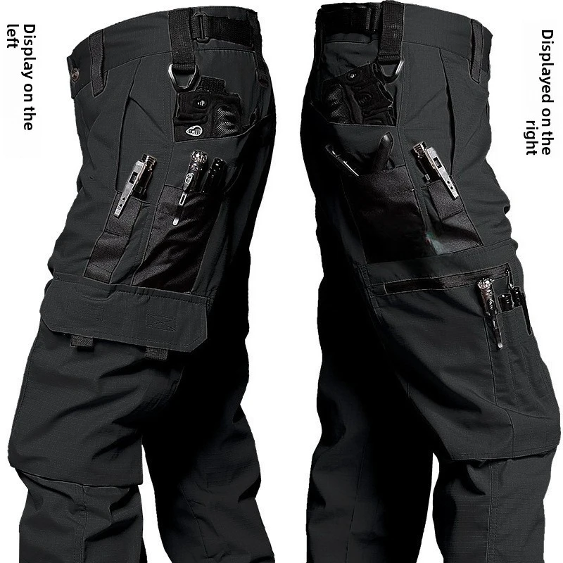 

QINCHU Executive Outdoor Work Pants Quick Drying Tactical Pants Black Training Pants
