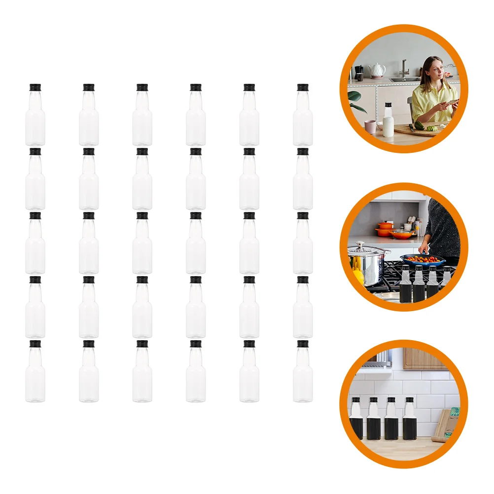 

30pcs Small Seasoning Bottles Plastic Condiment Storage Reusable Liquid Containers For Kitchen Picnic Wine Salt