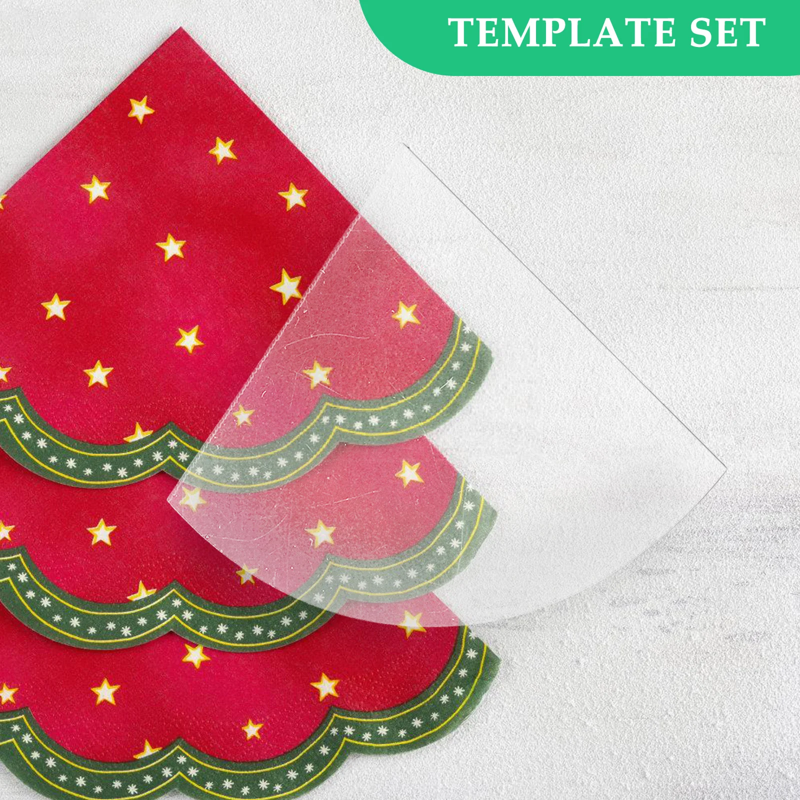 

1Set Christmas Trees Cutting and Quilting Templates Corrosion Resistant Pet Material DIY Sewing Craft Sewing Template