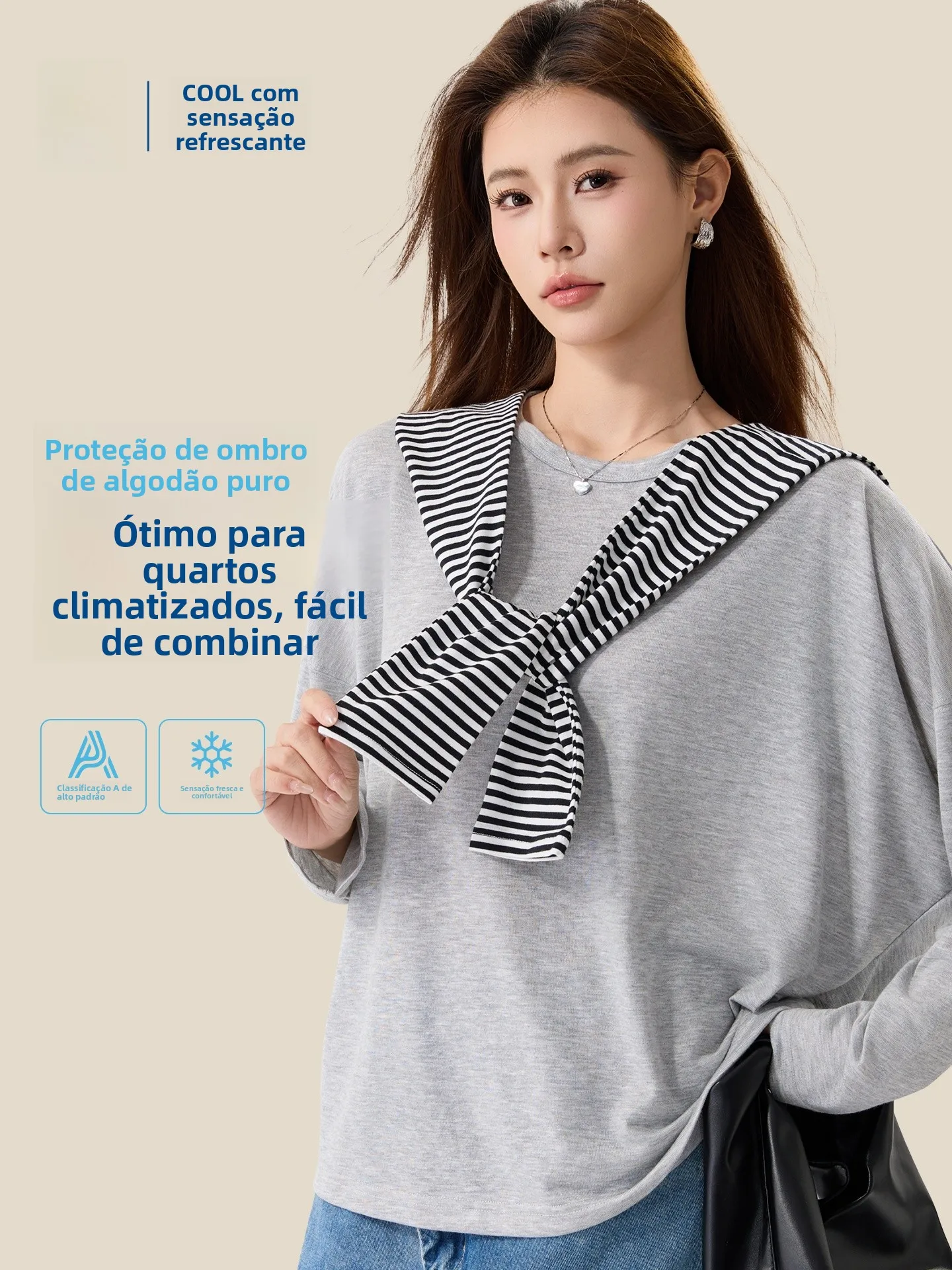 deanfun-シルク-tシャツ-レディース-夏-薄手綿-純綿-エアコン付きルーム-ゆったり快適ベースシャツ-清涼感