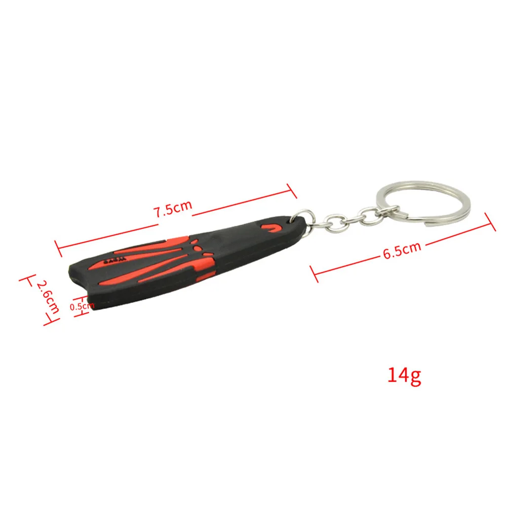 1 PC Key Ring Dive Fins Flippers Key Chain Holder Silicone Steel Keyring Keychain for Boat Kayak Surfing Sailing Dropship