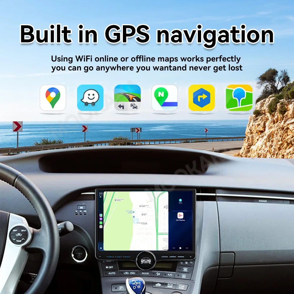 11.5 Inch Android 15 For Toyota Prius 2010 Car Radio Stereo Multimedia Player GPS Navigation Wireless CarPlay Head Unit Screen