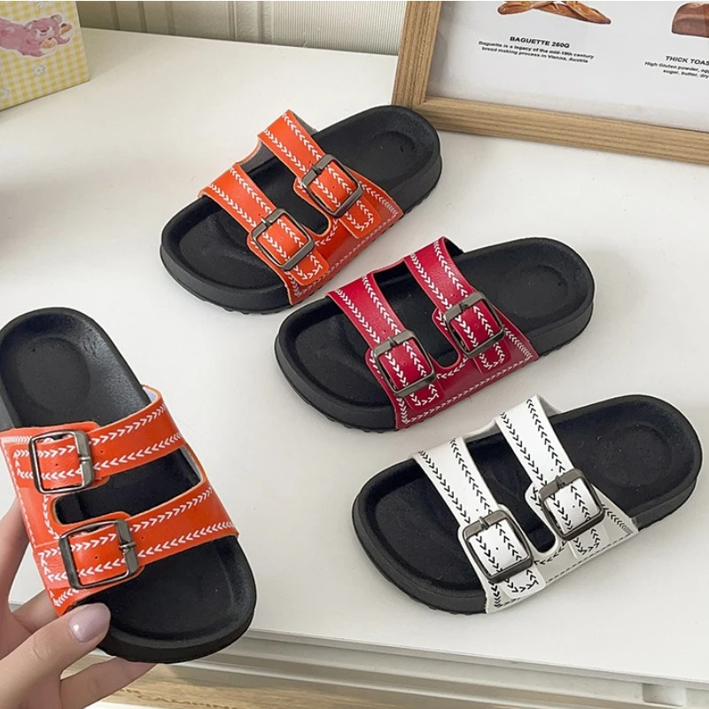 Child Summer Girl Sandals Casual Daily Versatile Outdoor Sandals Fashionable Soft Soled Child Beach Anti-skid Walking Sandals