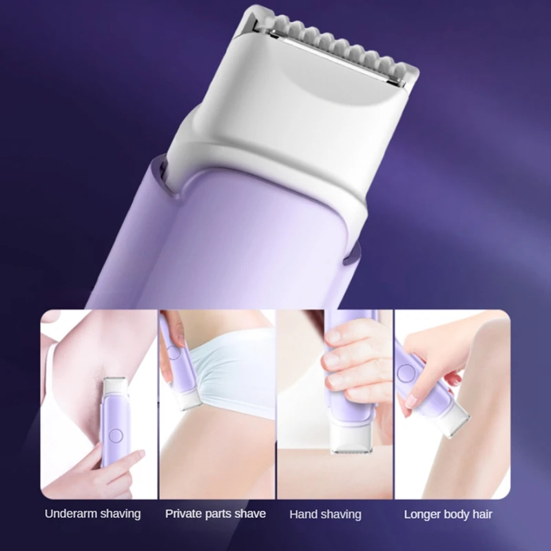 บิกินี่Trimmerสําหรับผู้หญิงไม่เจ็บปวดสุภาพสตรีกําจัดขนกันน้ําWet & Dry 2 In 1 Lady ShaverสําหรับPubic Hair & Facial Hair